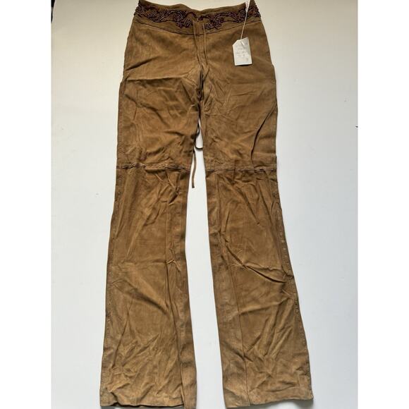 Vintage Mandalay Designs Puré Lamb Suede size 6 Tan - Picture 1 of 6